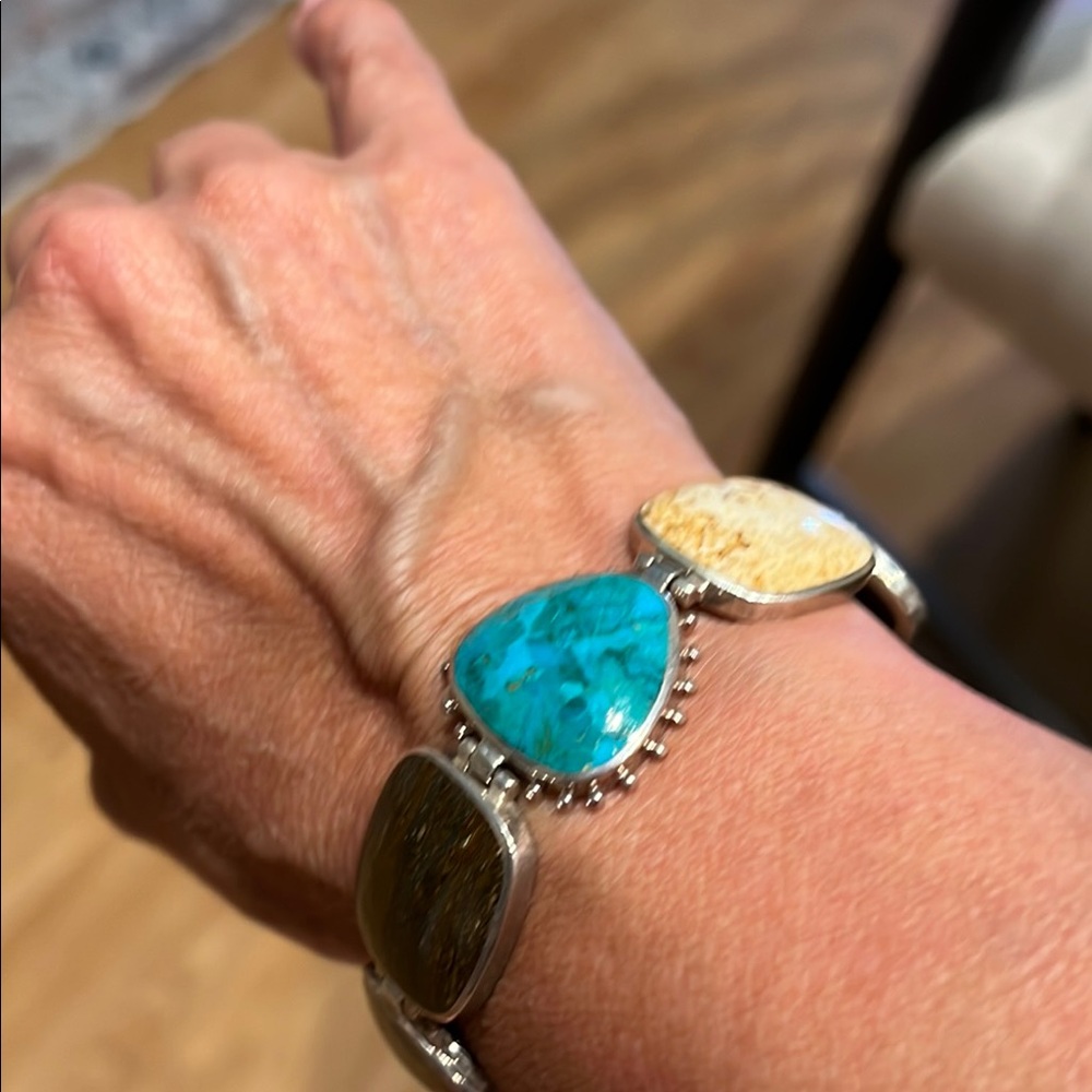 Silpada Blue and Gray Stone Bracelet - Picture 5 of 6